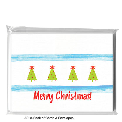 Flag of Chicago, Greeting Card (#8736JA), 8-Pack, www.printedcanvas.com
