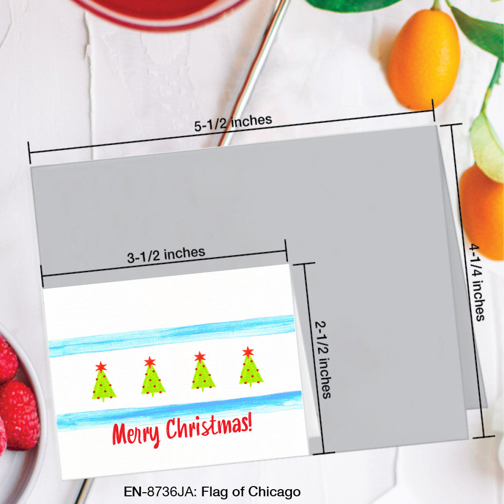 Flag of Chicago, Greeting Card (#8736JA), Enclosure Card, www.printedcanvas.com