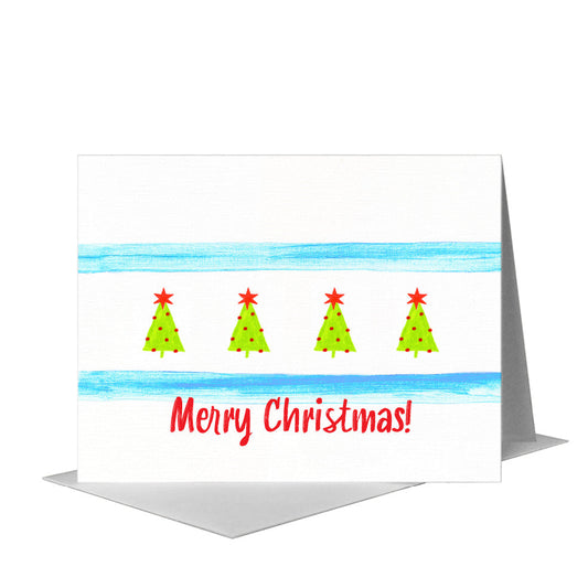 Flag of Chicago, Greeting Card (#8736JA) A2 Card Front, www.printedcanvas.com