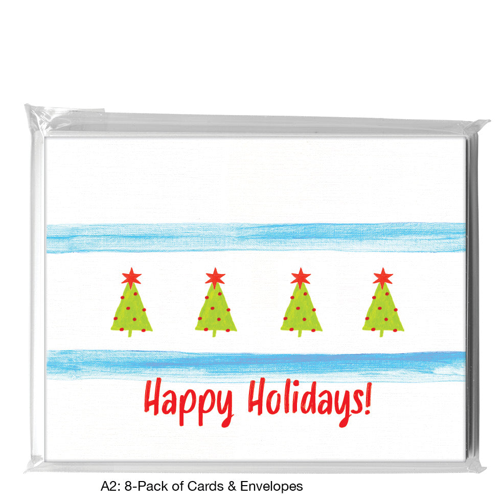 Flag of Chicago, Greeting Card (#8736JB), 8-Pack, www.printedcanvas.com