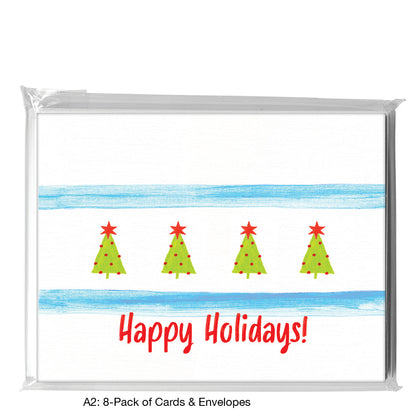 Flag of Chicago, Greeting Card (#8736JB), 8-Pack, www.printedcanvas.com