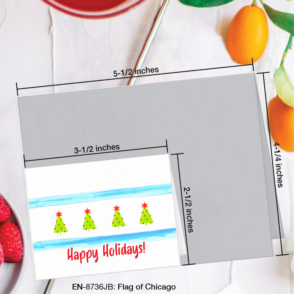 Flag of Chicago, Greeting Card (#8736JB), Enclosure Card, www.printedcanvas.com