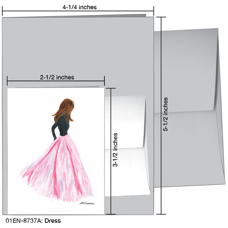 Dress, Greeting Card (8737A), Enclosure Card, www.printedcanvas.com