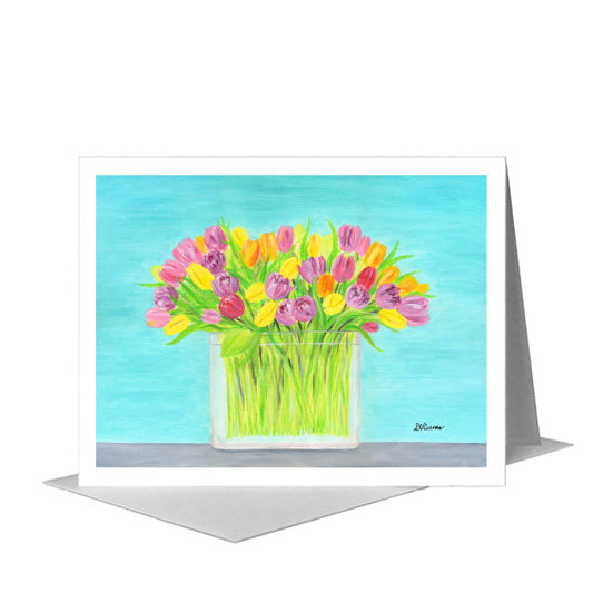 Spring Bouquet, Greeting Card (#8738A) A2 Card Front, www.printedcanvas.com