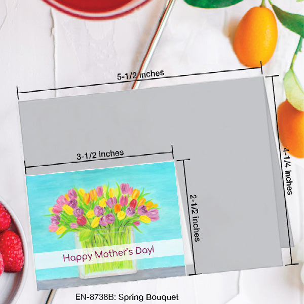 Spring Bouquet, Greeting Card (8738B), Enclosure, www.printedcanvas.com