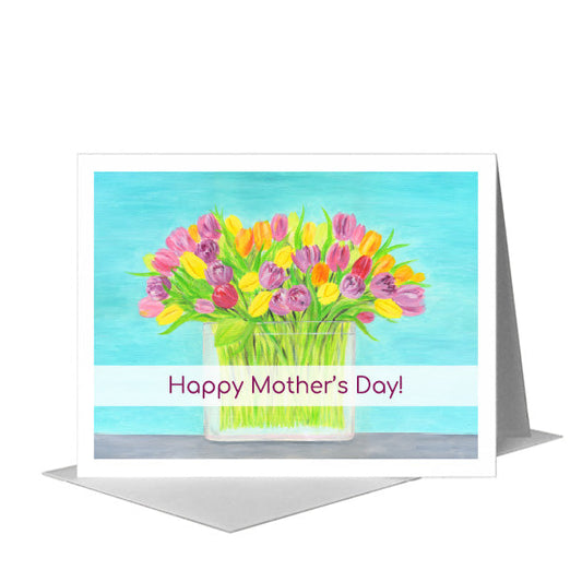 Spring Bouquet, Greeting Card (#8738B) A2 Card Front, www.printedcanvas.com
