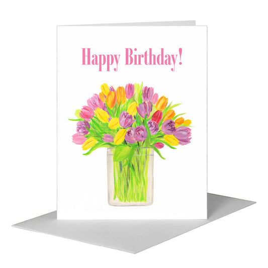 Spring Bouquet, Greeting Card (#8738E) A2 Card Front, www.printedcanvas.com
