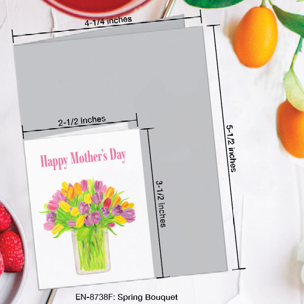 Spring Bouquet, Greeting Card (8738F), Enclosure, www.printedcanvas.com
