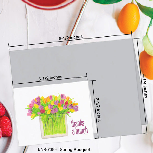 Spring Bouquet, Greeting Card (8738H), Enclosure Card, www.printedcanvas.com