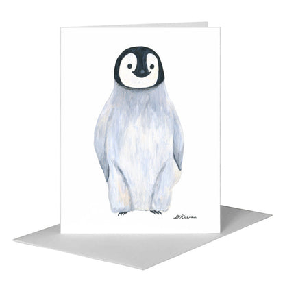 Penguin Chick, Greeting Card (#8739A), A2 Card Front, www.printedcanvas.com