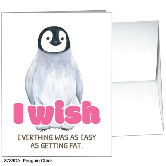 Penguin Chick, Greeting Card (8739DA), A2 Card Front, www.printedcanvas.com