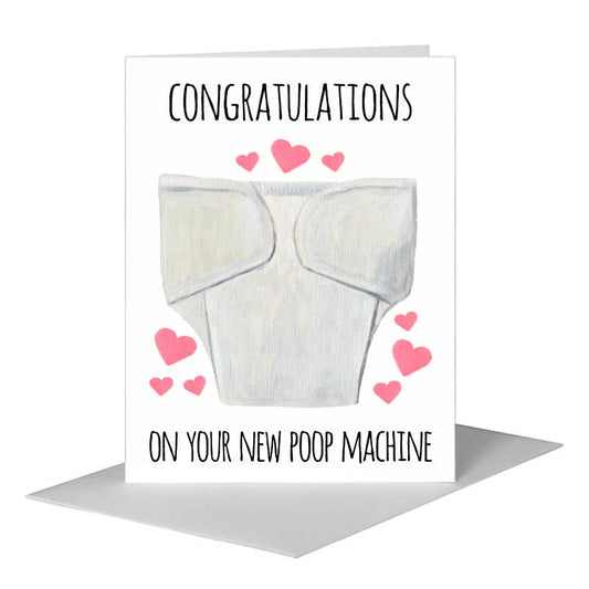 Diaper, Greeting Card (#7946UB) A2 Card Front, www.printedcanvas.com