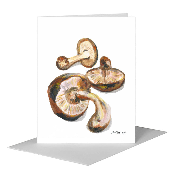 Mushroom Shiitake, Greeting Card (#8740C) A2 Card Front, www.printedcanvas.com