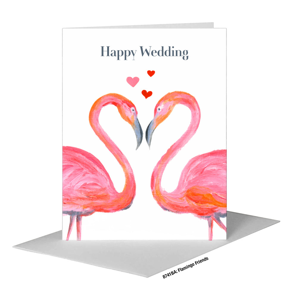 Flamingo Friends, Greeting Card (#8741BA)