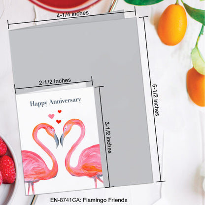 Flamingo Friends, Greeting Card (#8741CA)