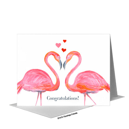 Flamingo Friends, Greeting Card (#8741D)