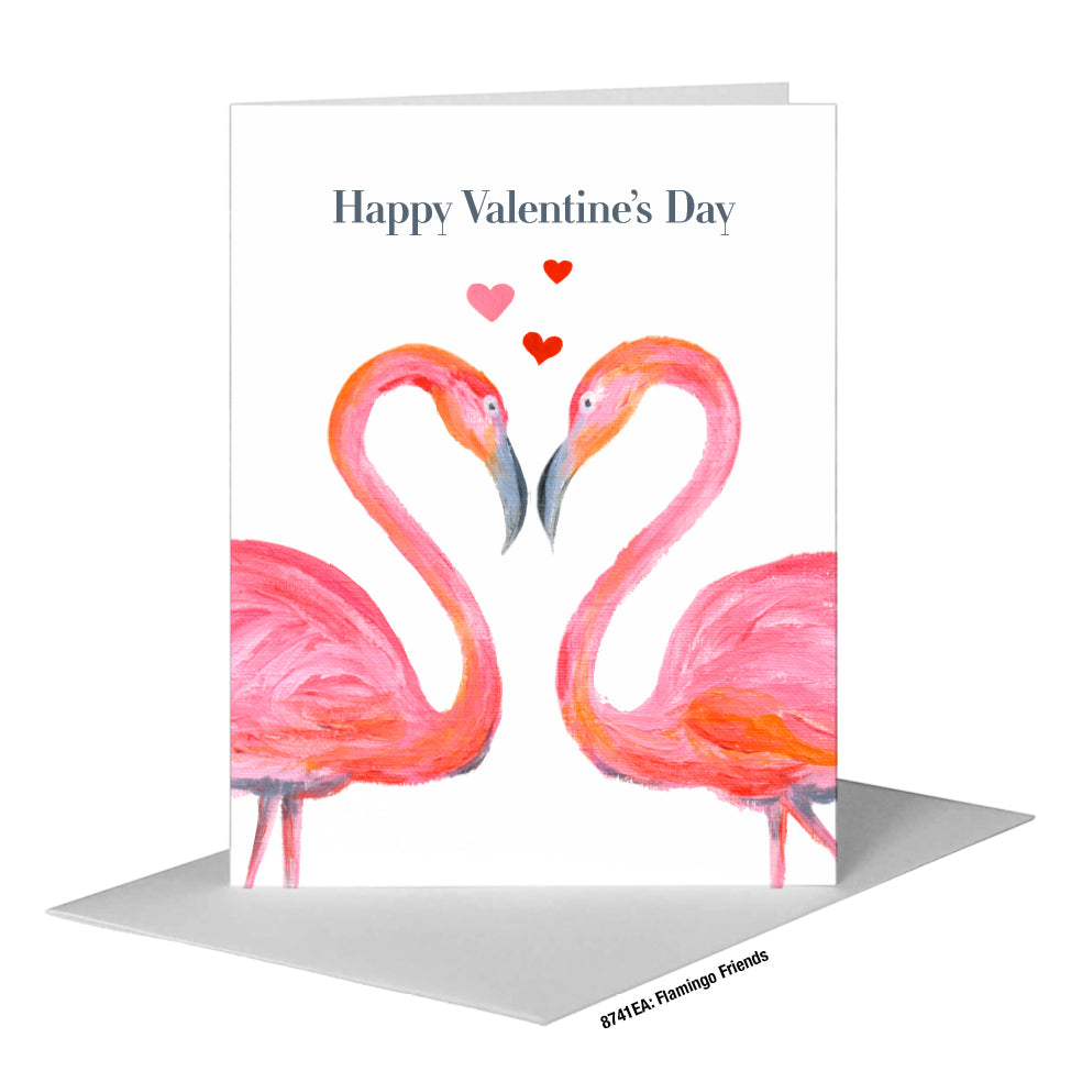 Flamingo Friends, Greeting Card (#8741EA)