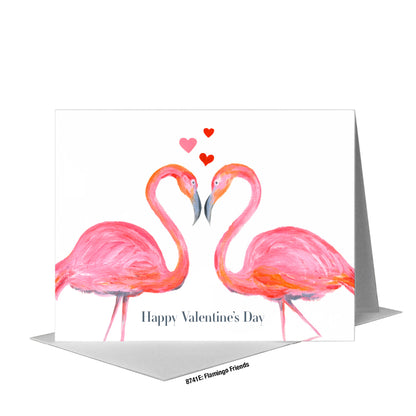 Flamingo Friends, Greeting Card (#8741E)