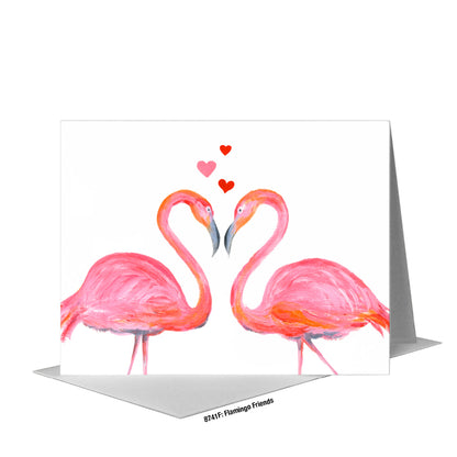 Flamingo Friends, Greeting Card (#8741F)