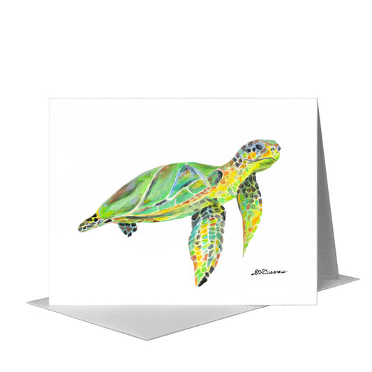 Turtle Hawksbill, Greeting Card (#8742A) A2 Card Front, www.printedcanvas.com