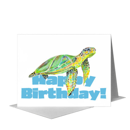 Turtle Hawksbill, Greeting Card (#8742B) A2 Card Front, www.printedcanvas.com