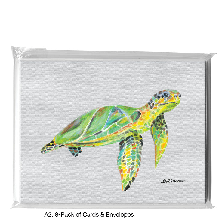 Turtle Hawksbill, Greeting Card (8742C) - Printed Canvas