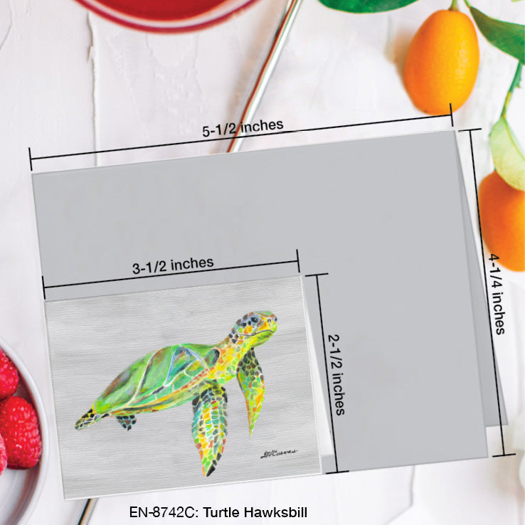 Turtle Hawksbill, Greeting Card (8742C), Enclosure Card, www.printedcanvas.com