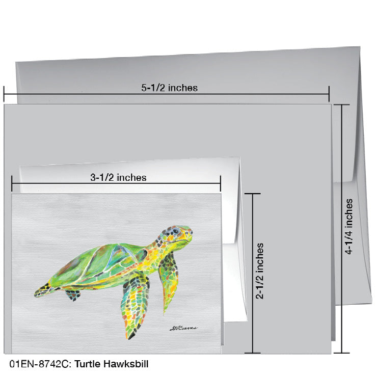 Turtle Hawksbill, Greeting Card (8742C) - Printed Canvas