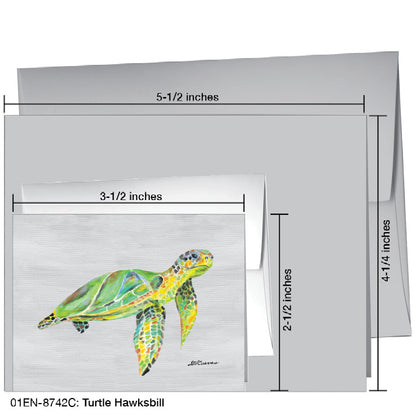 Turtle Hawksbill, Greeting Card (8742C) - Printed Canvas