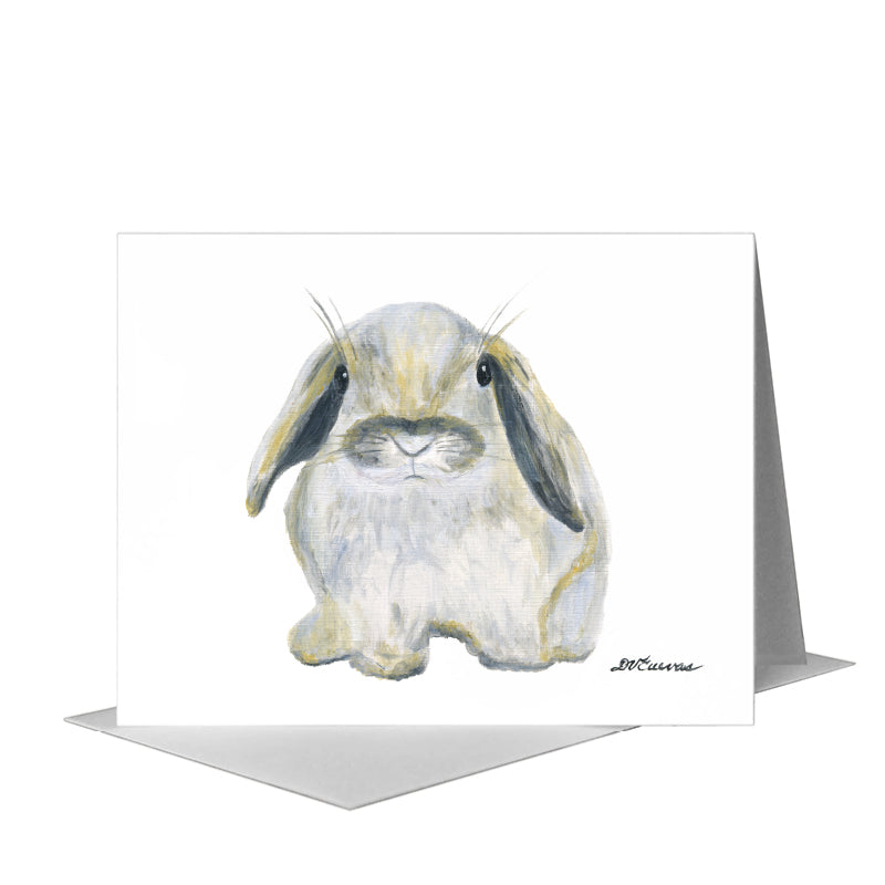 Bunny Lashes, Greeting Card (#8743A) A2 Card Front, www.printedcanvas.com