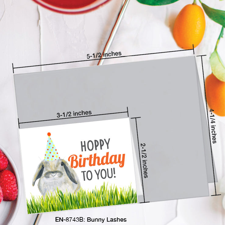 Bunny Lashes, Greeting Card (#8743B)