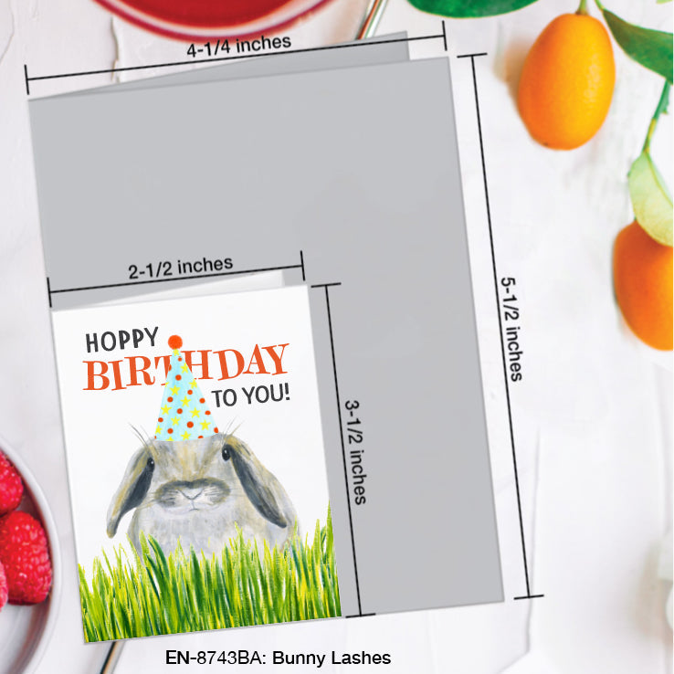Bunny Lashes, Greeting Card (#8743BA)