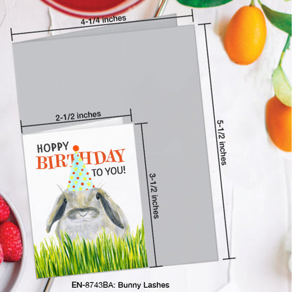 Bunny Lashes, Greeting Card (#8743BA)