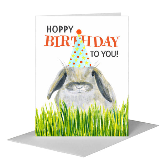 Bunny Lashes, Greeting Card (#8743BA) A2 Card Front, www.printedcanvas.com