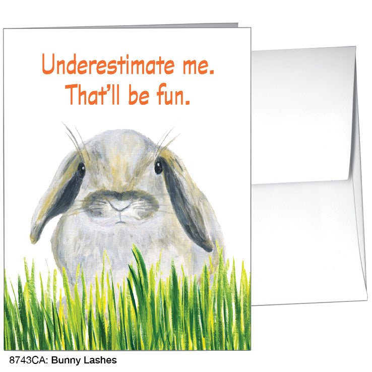 Bunny Lashes, Greeting Card (#8743CA), A2 Card Front, www.printedcanvas.com