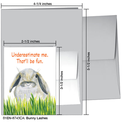Bunny Lashes, Greeting Card (#8743CA)