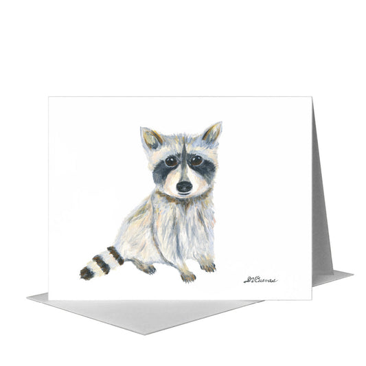 Raccoon Rocket, Greeting Card (#8746A) A2 Card Front, www.printedcanvas.com
