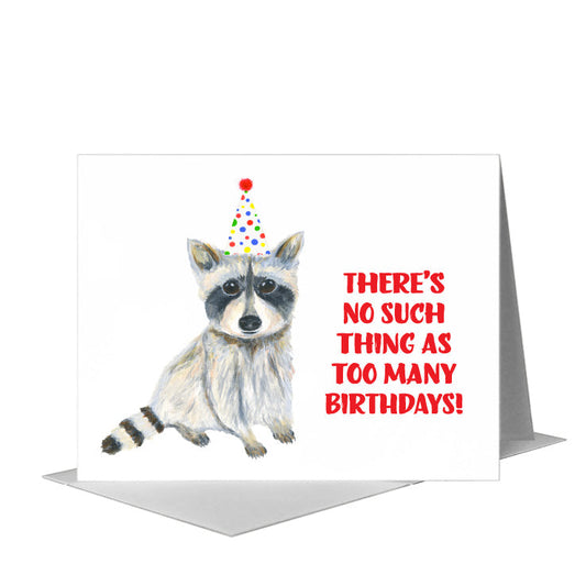 Raccoon Rocket, Greeting Card (#8746B) A2 Card Front, www.printedcanvas.com