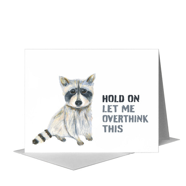 Raccoon Rocket, Greeting Card (#8746F), A2 Card Front, www.printedcanvas.com