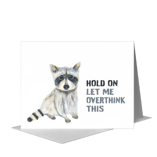 Raccoon Rocket, Greeting Card (#8746F) A2 Card Front, www.printedcanvas.com