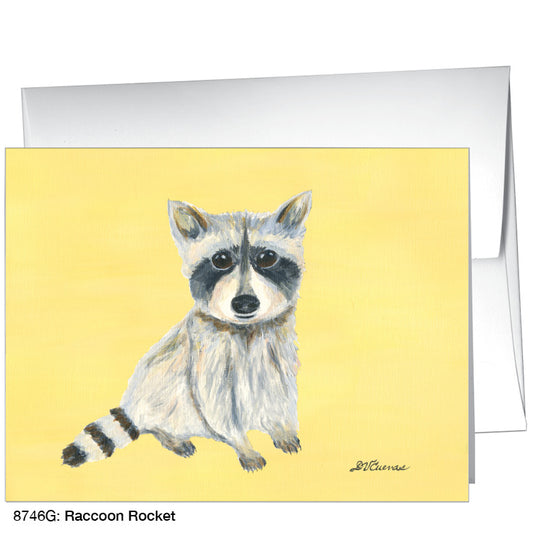 Raccoon Rocket, Greeting Card (8746G) - Printed Canvas