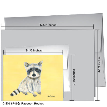 Raccoon Rocket, Greeting Card (8746G) - Printed Canvas
