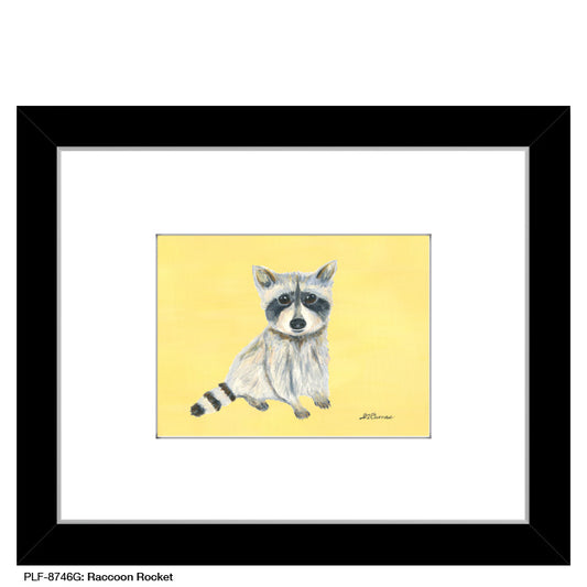 Raccoon Rocket, Print (#8746G), Print Matted, www.printedcanvas.com