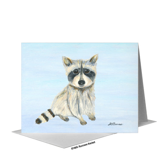 Raccoon Rocket, Greeting Card (#8746G)