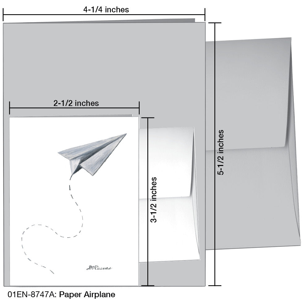 Paper Airplane, Greeting Card (8747A)