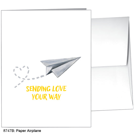 Paper Airplane, Greeting Card (#8747B), A2 Card Front, www.printedcanvas.com