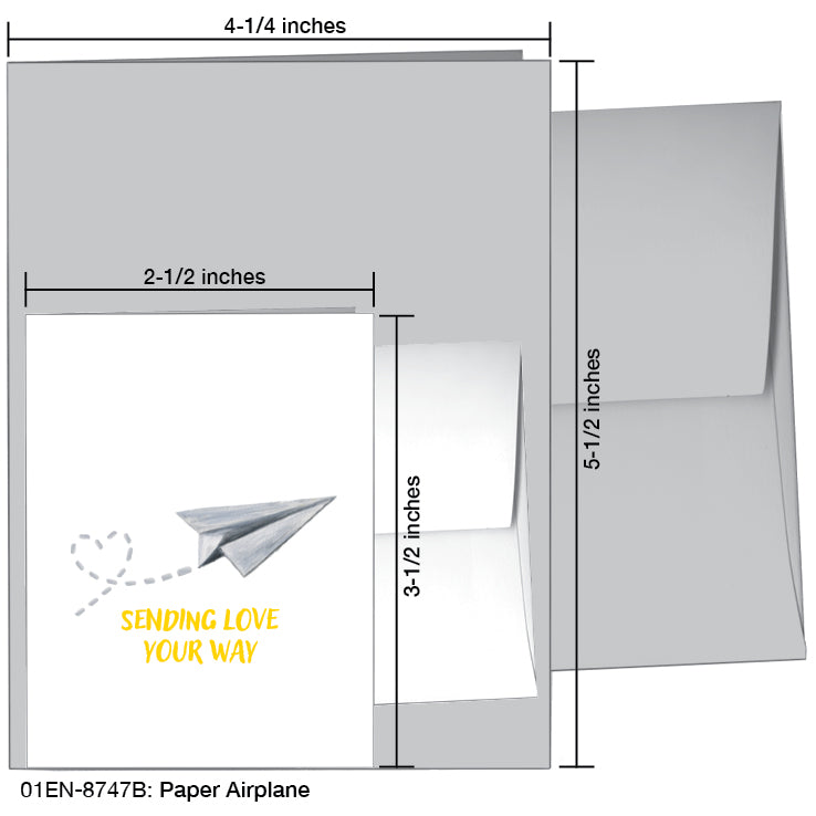 Paper Airplane, Greeting Card (#8747B)