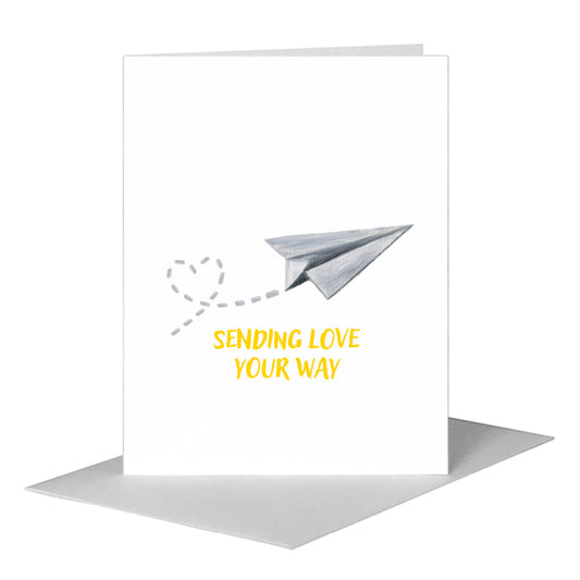 Paper Airplane, Greeting Card (#8747B) A2 Card Front, www.printedcanvas.com