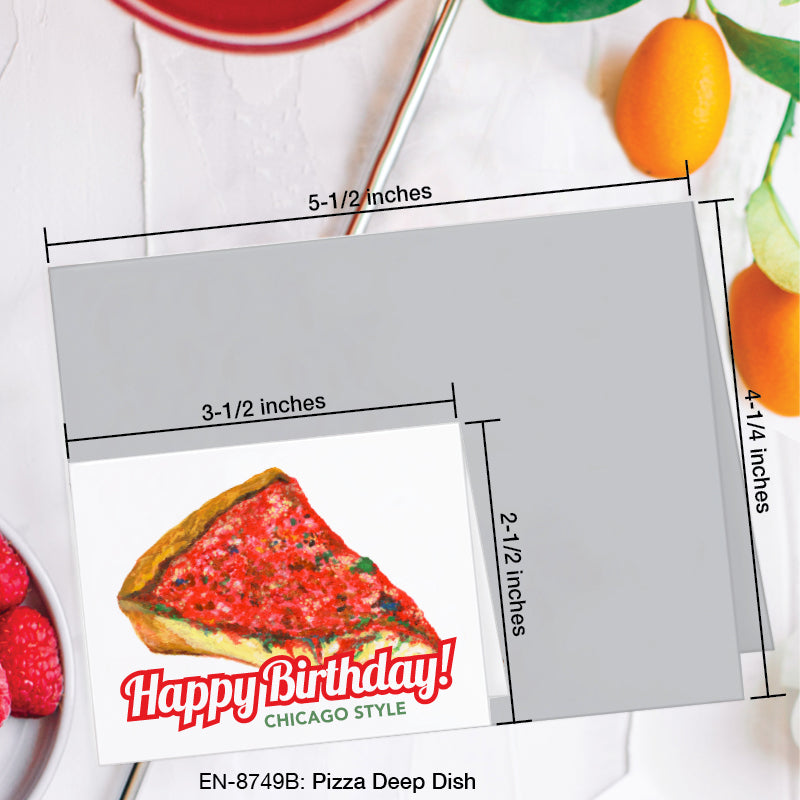 Pizza Deep Dish, Greeting Card (8749B), Enclosure, www.printedcanvas.com