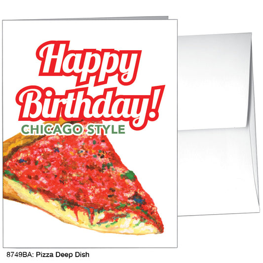 Pizza Deep Dish, Greeting Card (8749BA), A2 Card Front, www.printedcanvas.com